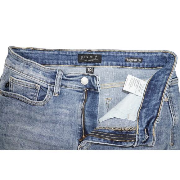 Judy Blue Light Wash Straight Fit Jeans – Size 7/28 - Picture 4 of 5